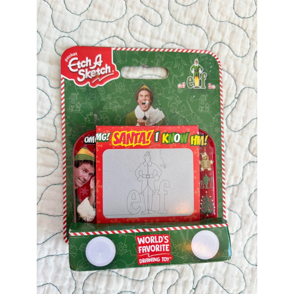 Pocket Etch A Sketch Elf Movie Edition Buddy‎ the Elf Christmas Drawing Toy Red